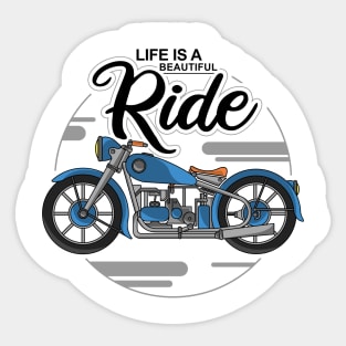 Motorcycle with Automatic Sticker